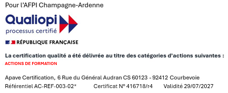 Qualiopi AFPI Champagne-Ardenne – voir le certificat