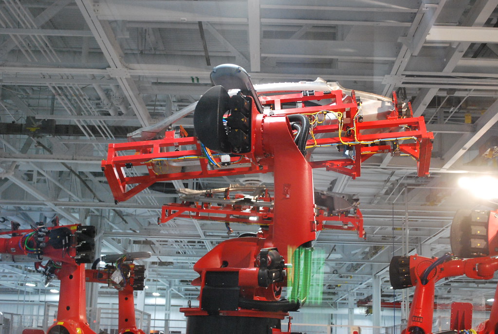 Bras robotisé industriel en production